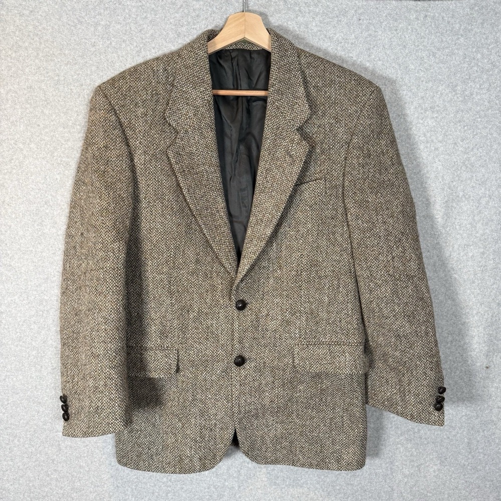Harris Tweed Mens Sz 36 R Blazer Jacket Pure Handwoven Wool Jenners Vintage